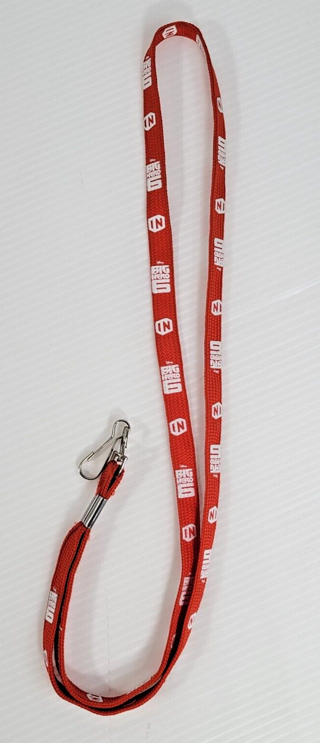 Big Hero Six Lanyard 2014 Disney Red White Silver Clip Neck Fob Holder 3DS