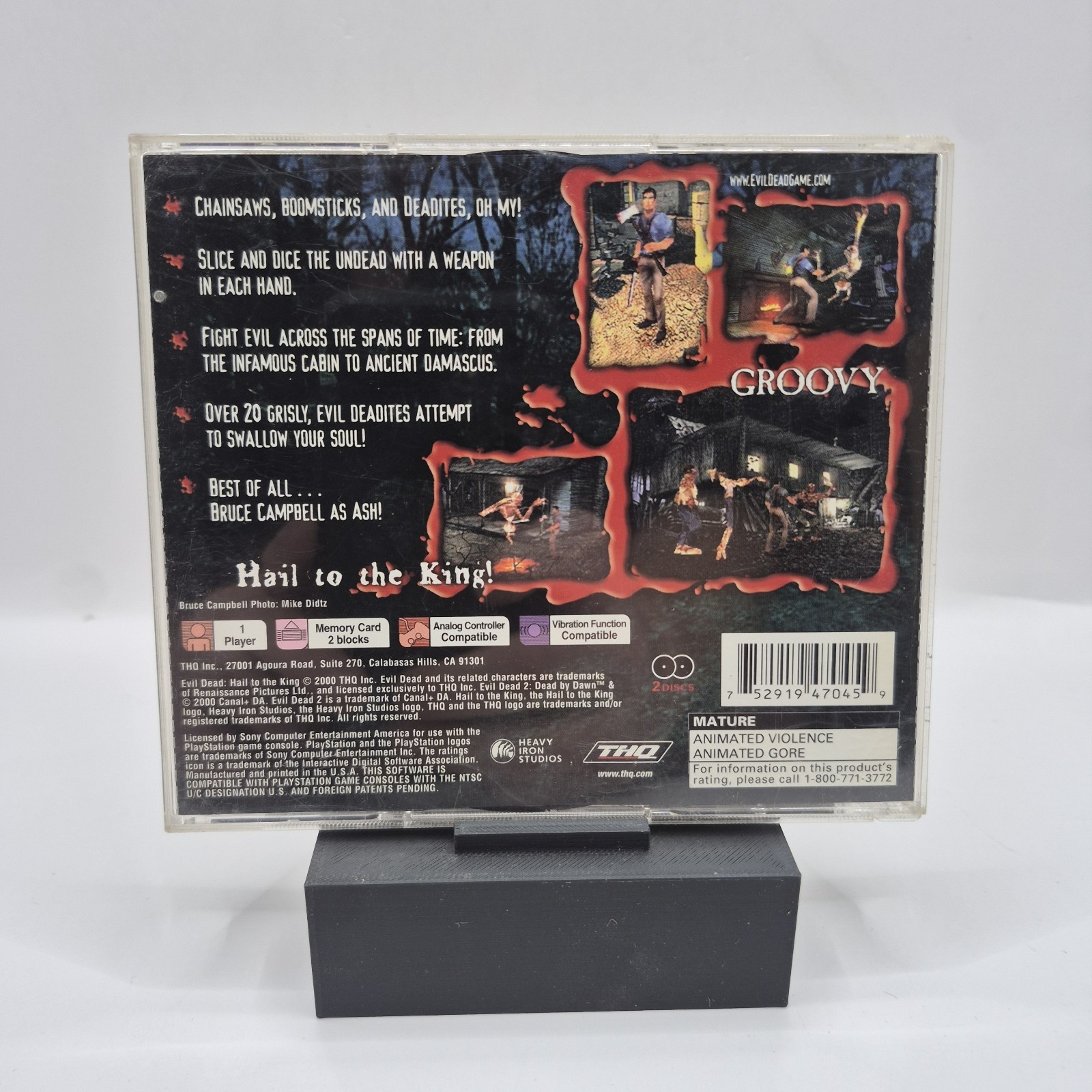Evil Dead Hail to the King Sony PlayStation PS1 Video Game CIB Survival Horror