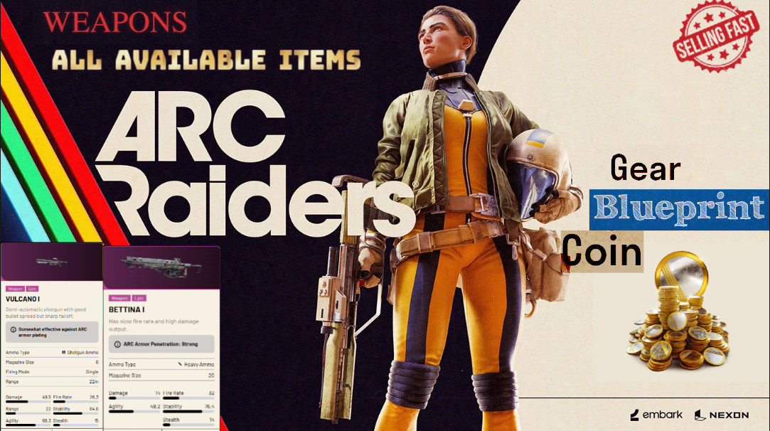 ⚡ARC RAIDERS⚡ Items Blueprints Weapons Mods Coins. Write what you need