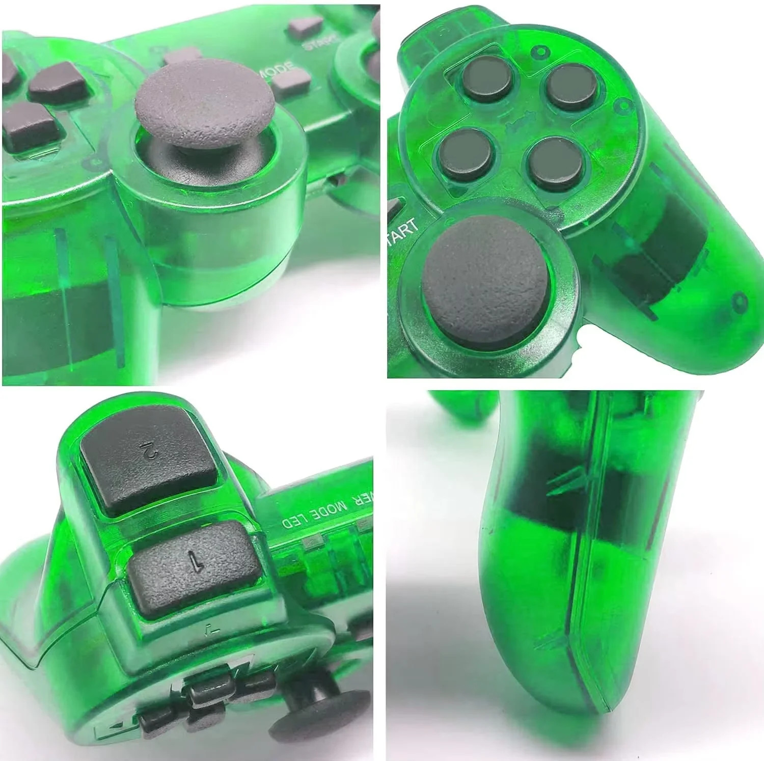 Transparent Color Wireless Joystick for PS2 2.4G Gamepad Controller for PS2