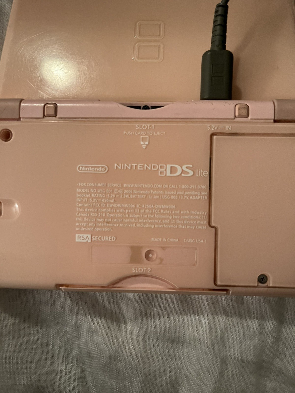 Nintendo DS Lite Pink Handheld System [Stylus included] Tested
