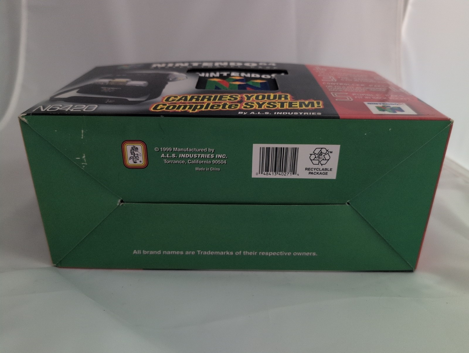 Nintendo N64 System Travel Case N6420 Padded Black for Console & Games