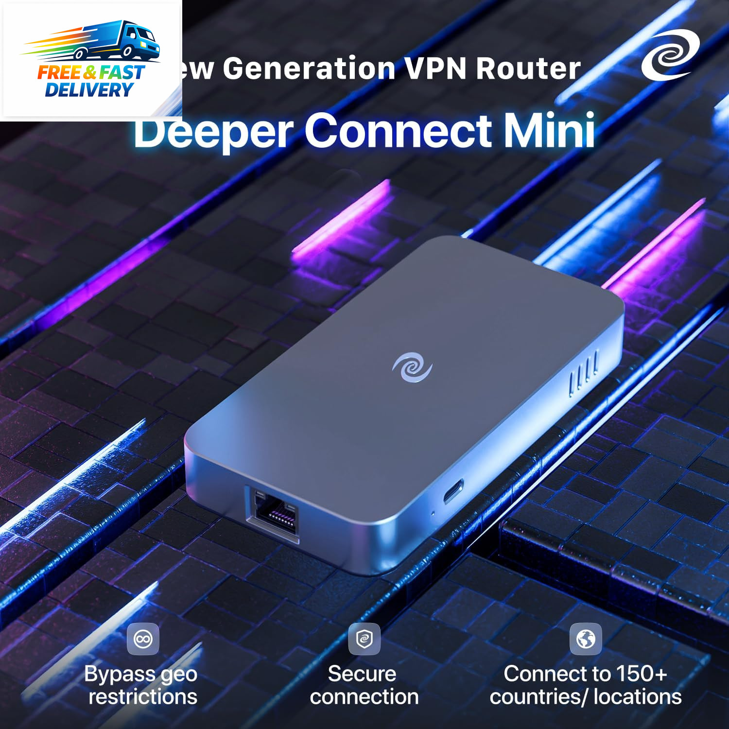 Deeper Connect Mini DPN Router, 1Gbps ARM64 Quad Core Hardware Gateway with Laye