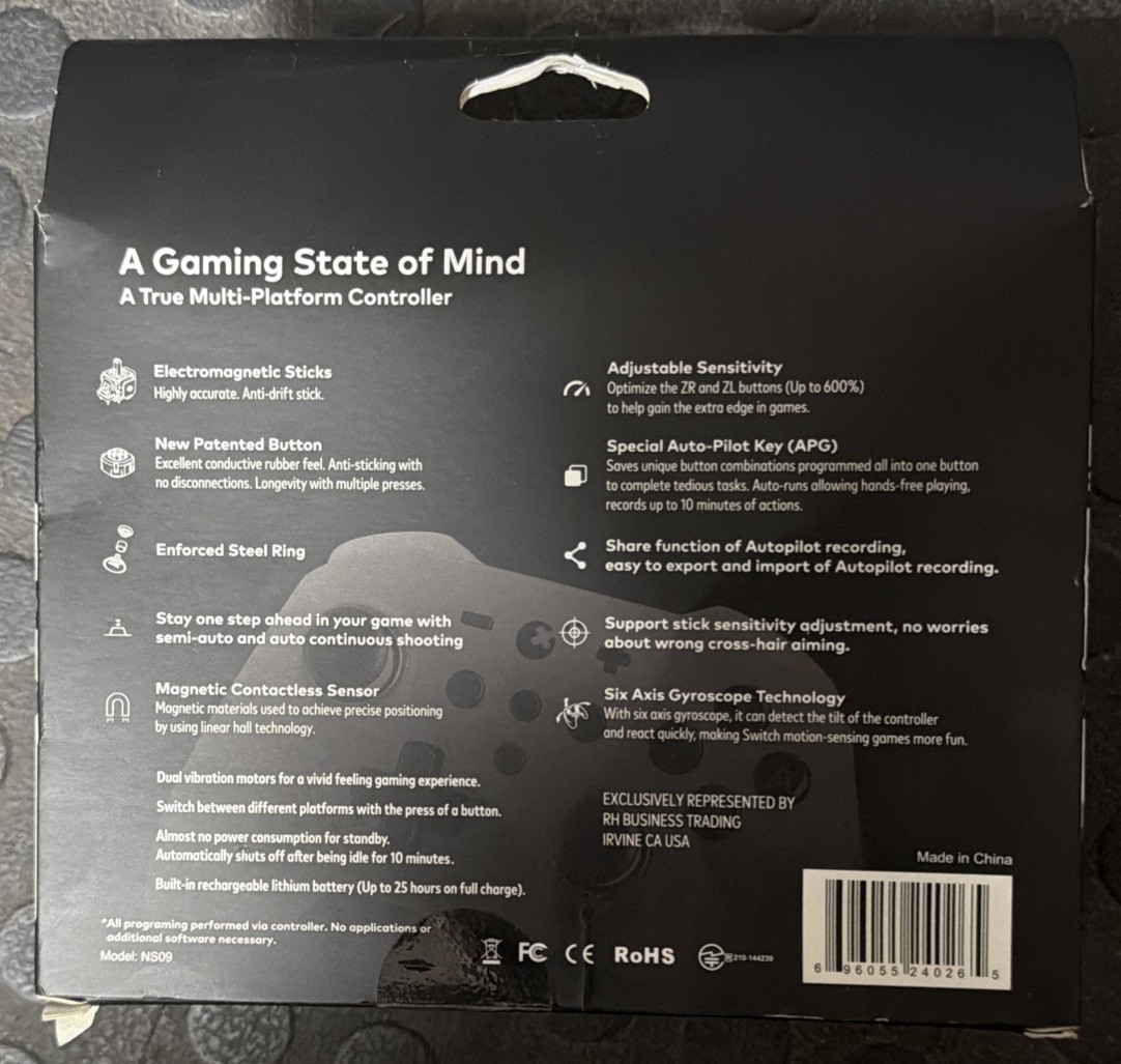 Zen Pro Wireless Controller for Nintendo Switch PC Anroid IOS New