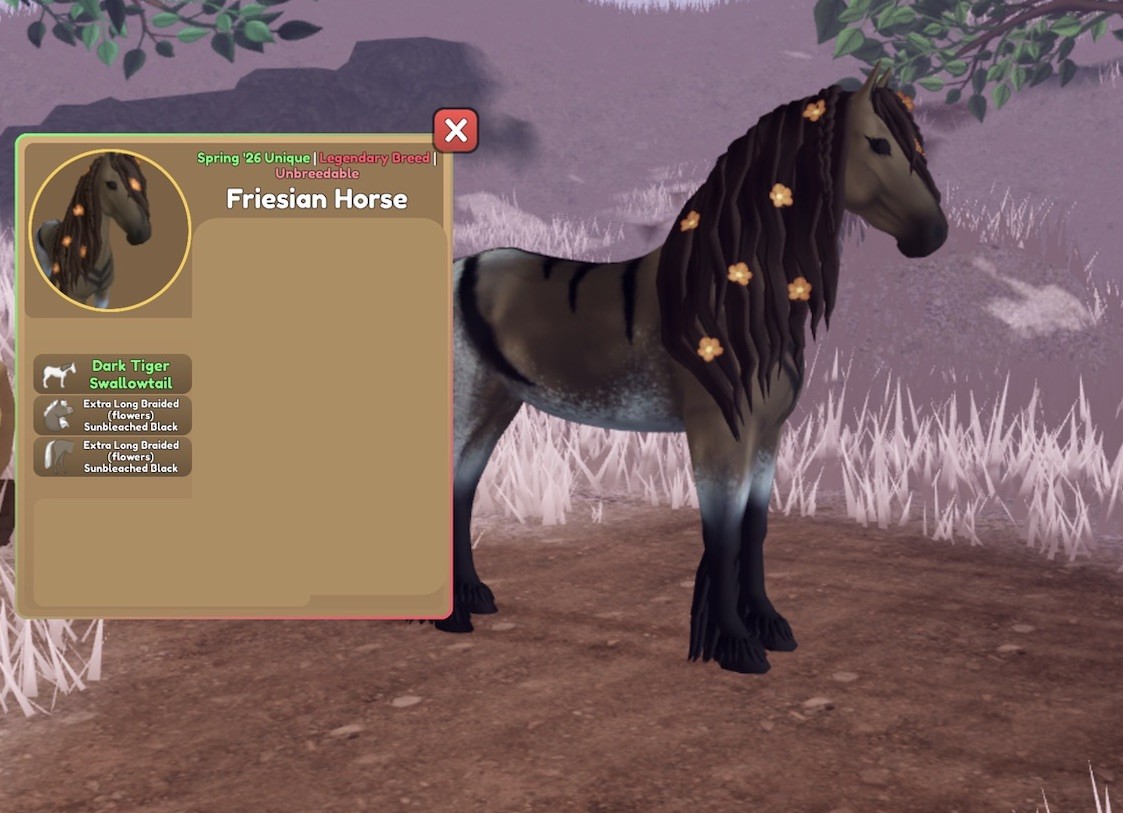 Wild Horse Islands 🌸 WILD CAUGHT FRI Friesian Dark Tiger Swallowtail Event 🌸