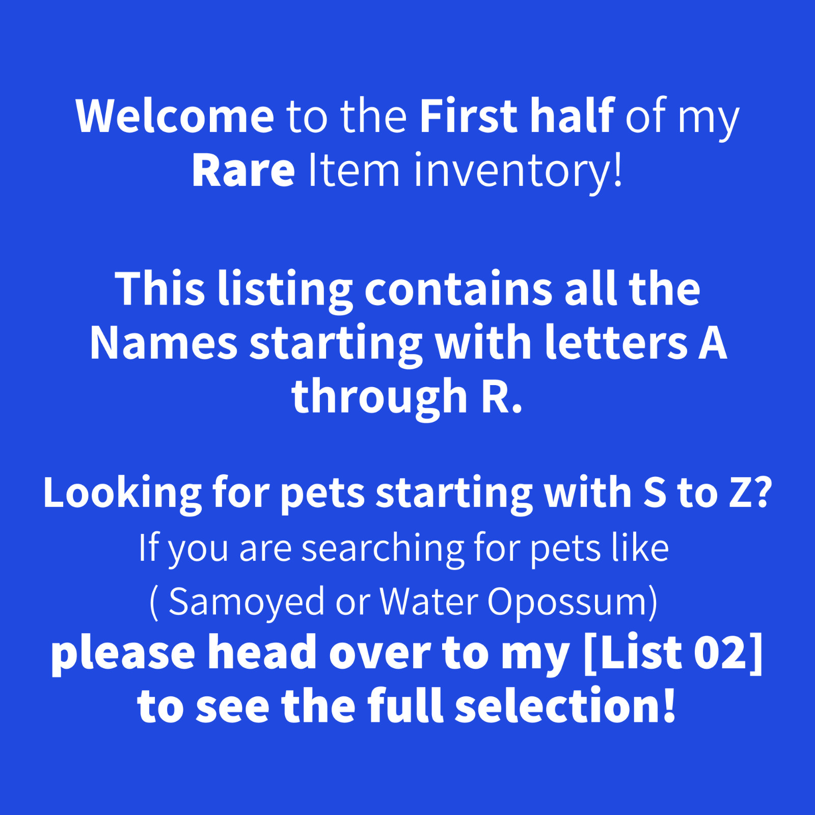 Adopt Top Pick 🌸All Rare🌟 Cheap🌟 Fast Delivery 🌟 List 01 ( A-R )