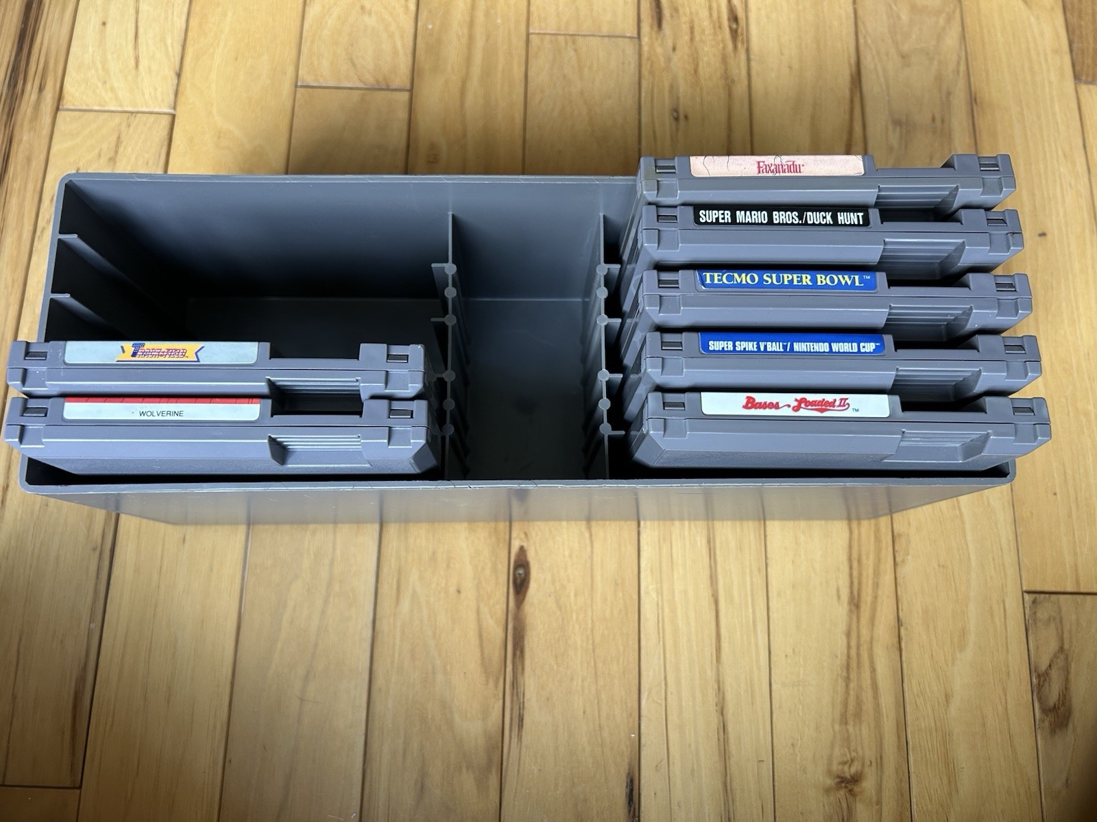 Nintendo NES 7 Game Bundle Super Mario/Duck Hunt, Tecmo Super Bowl, Wolverine