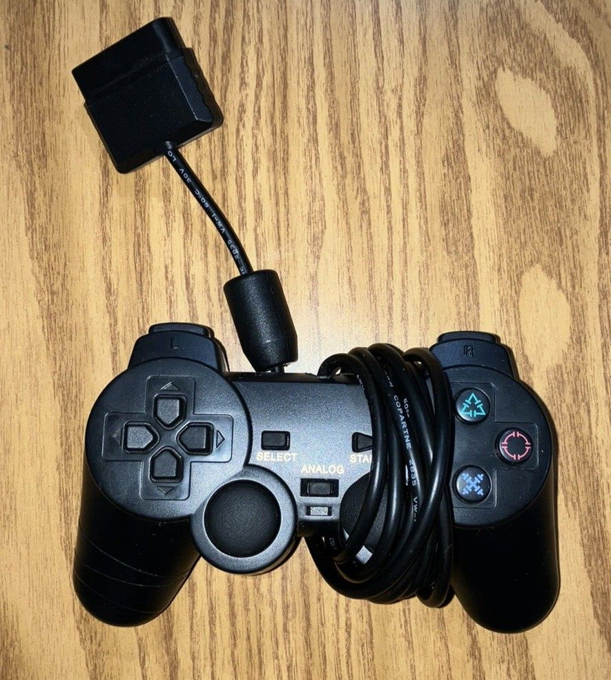 PlayStation2 — Analog controller 2 Black PS2 – Unbranded WORKS TESTED #62441