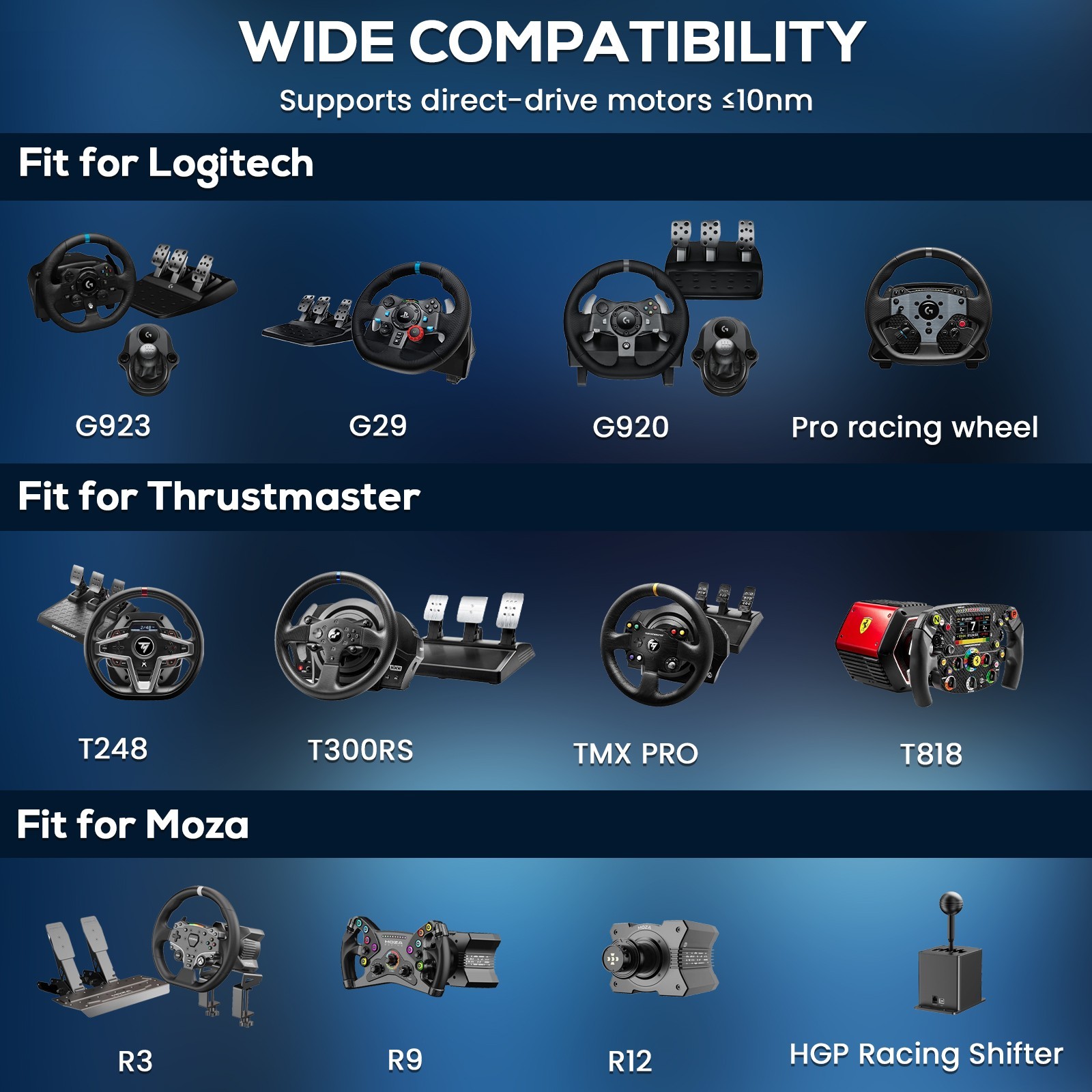 Minneer Foldable Racing Simulator Cockpit Fit Logitech G29G923 Moza Thrustmaster