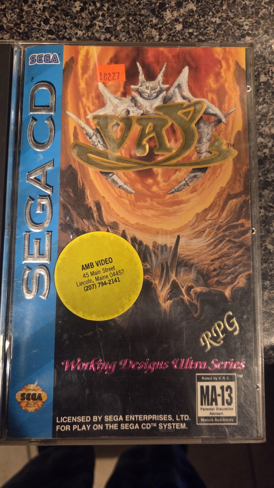 Vay (Sega CD, 1994) Complete in Box w Manual/Map/Foam