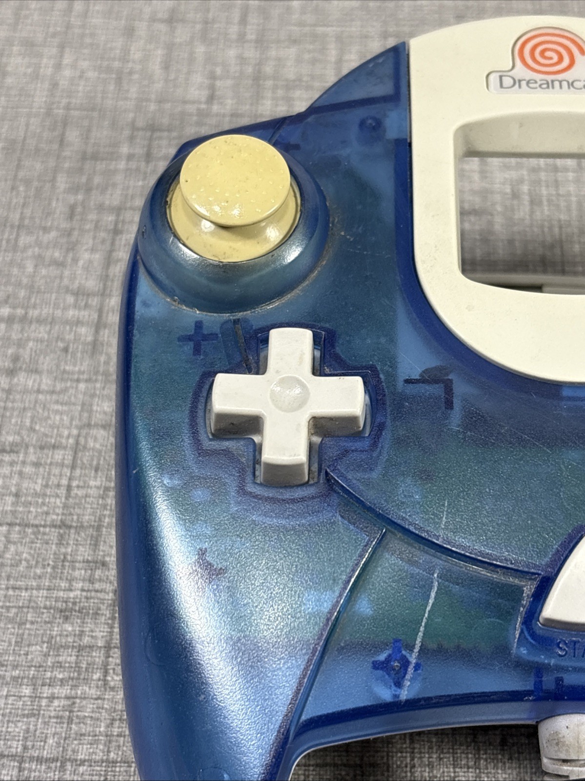 Sega Dreamcast Translucent Blue Controller HKT-7700 Tested & Works Free S&H