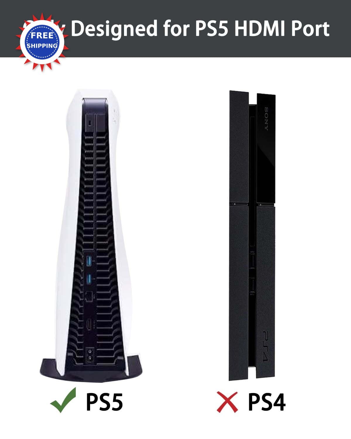 COMeap PS5 HDMI Port Replacement for Sony Playstation 5 Socket Jack Interface