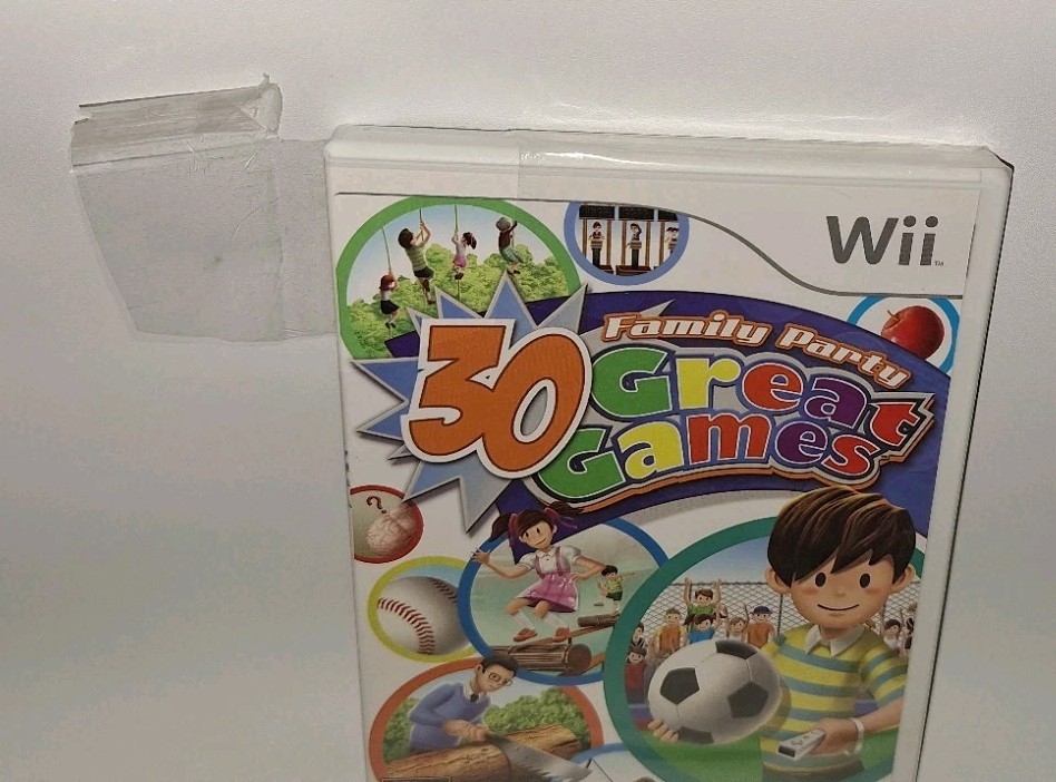 Family Party 30 Great Games Nintendo Wii 2008 Tamsoft/D3 PUBLISHER NEW W/TEAR