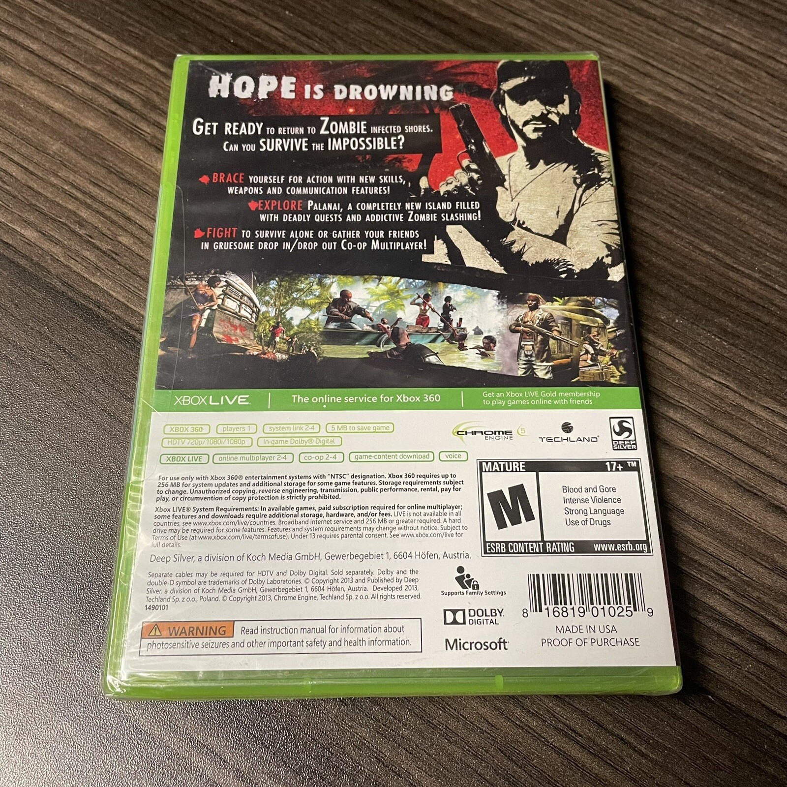 Dead Island: Riptide XBOX 360 Brand New + Factory Sealed
