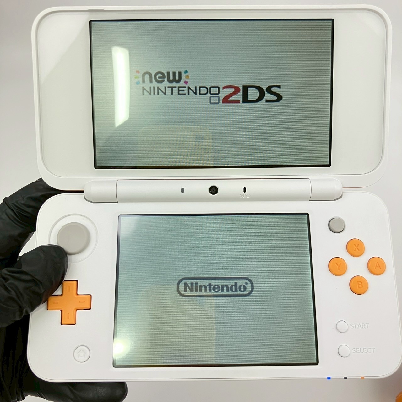 Nintendo new 2DS LL XL White Orange Console S Rank Japanese Only Boxed