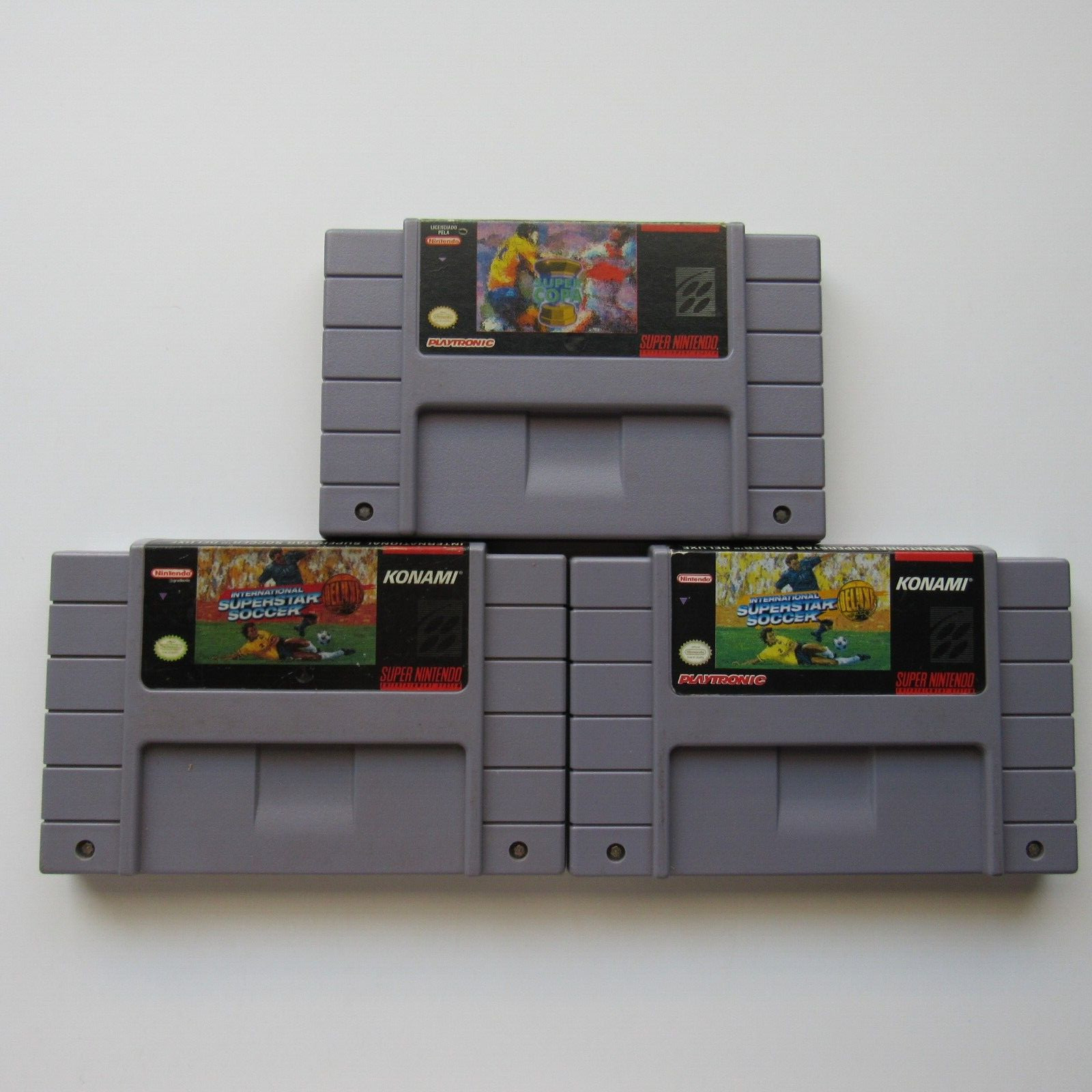 x3 Brazil Gradiente Playtronic Super Nintendo SNES Soccer Games Super Copa ISSS