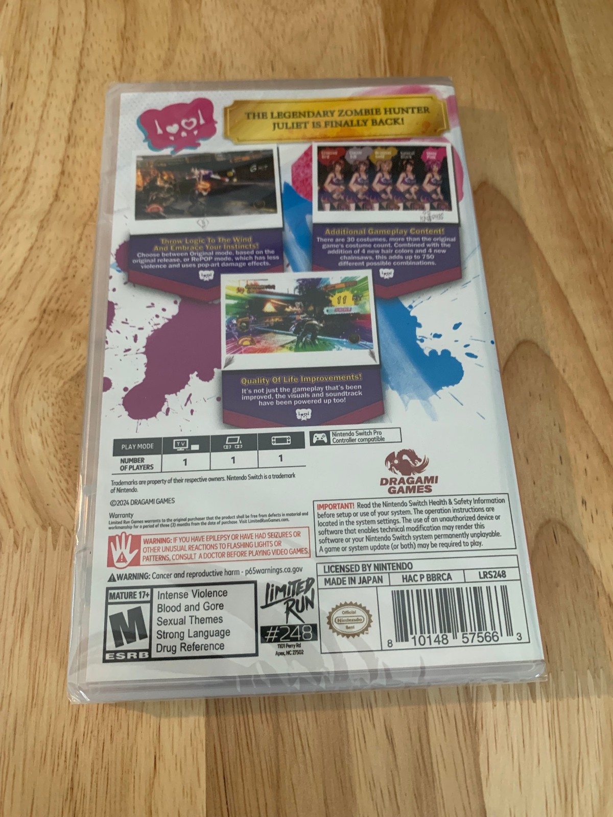 Lollipop Chainsaw RePOP Switch Nintendo Limited Run Games #248 NSW New Sealed