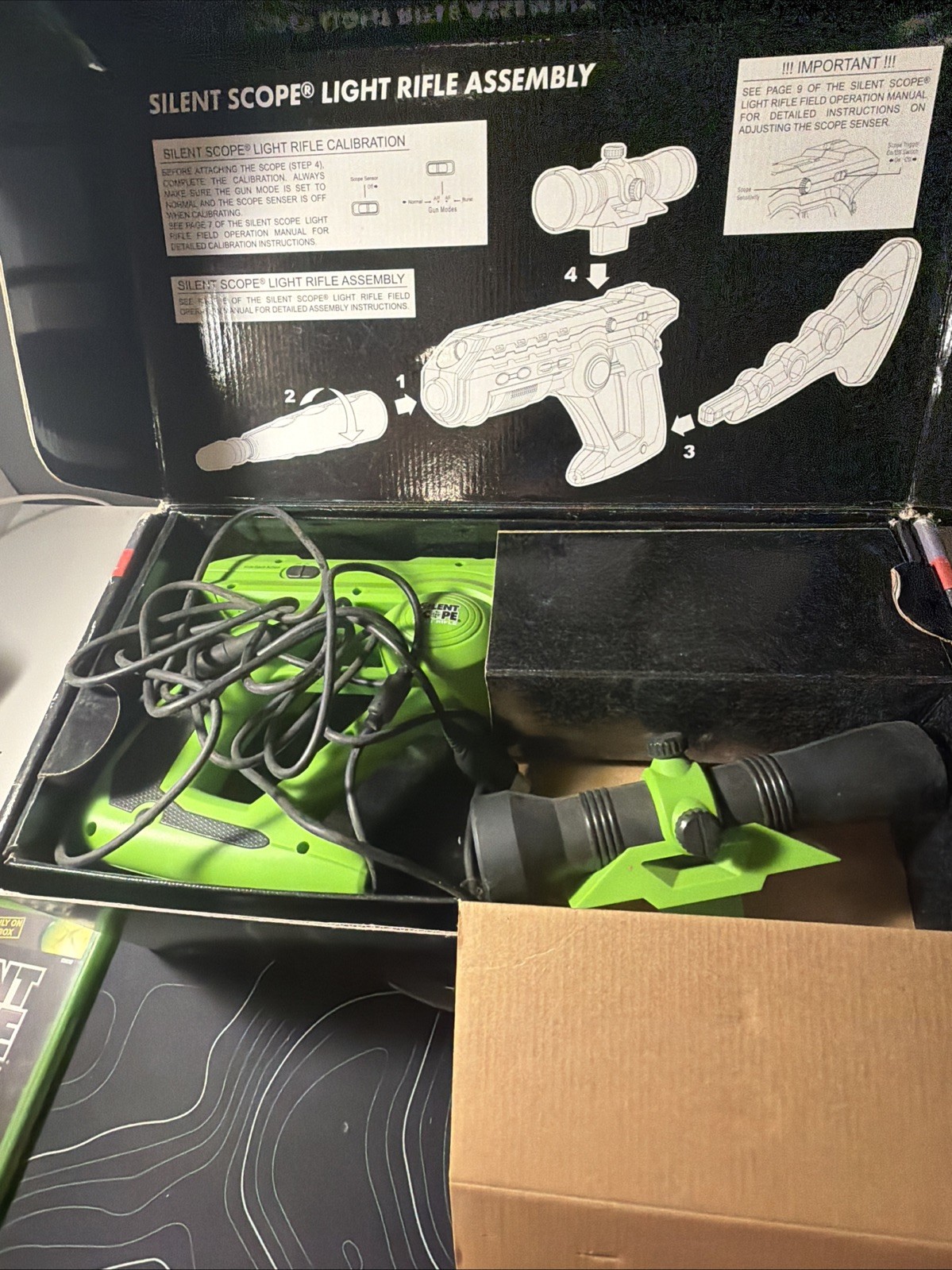 Microsoft Xbox Silent Scope Light Rifle With Game + Box