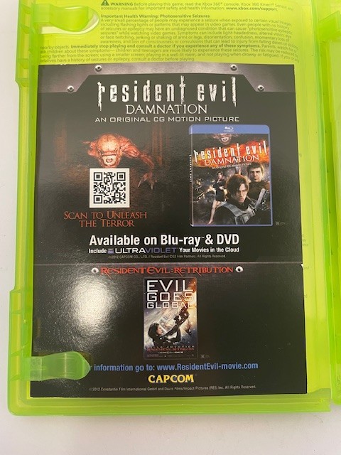 Resident Evil 6 (Microsoft Xbox 360) w/Man Tested Works