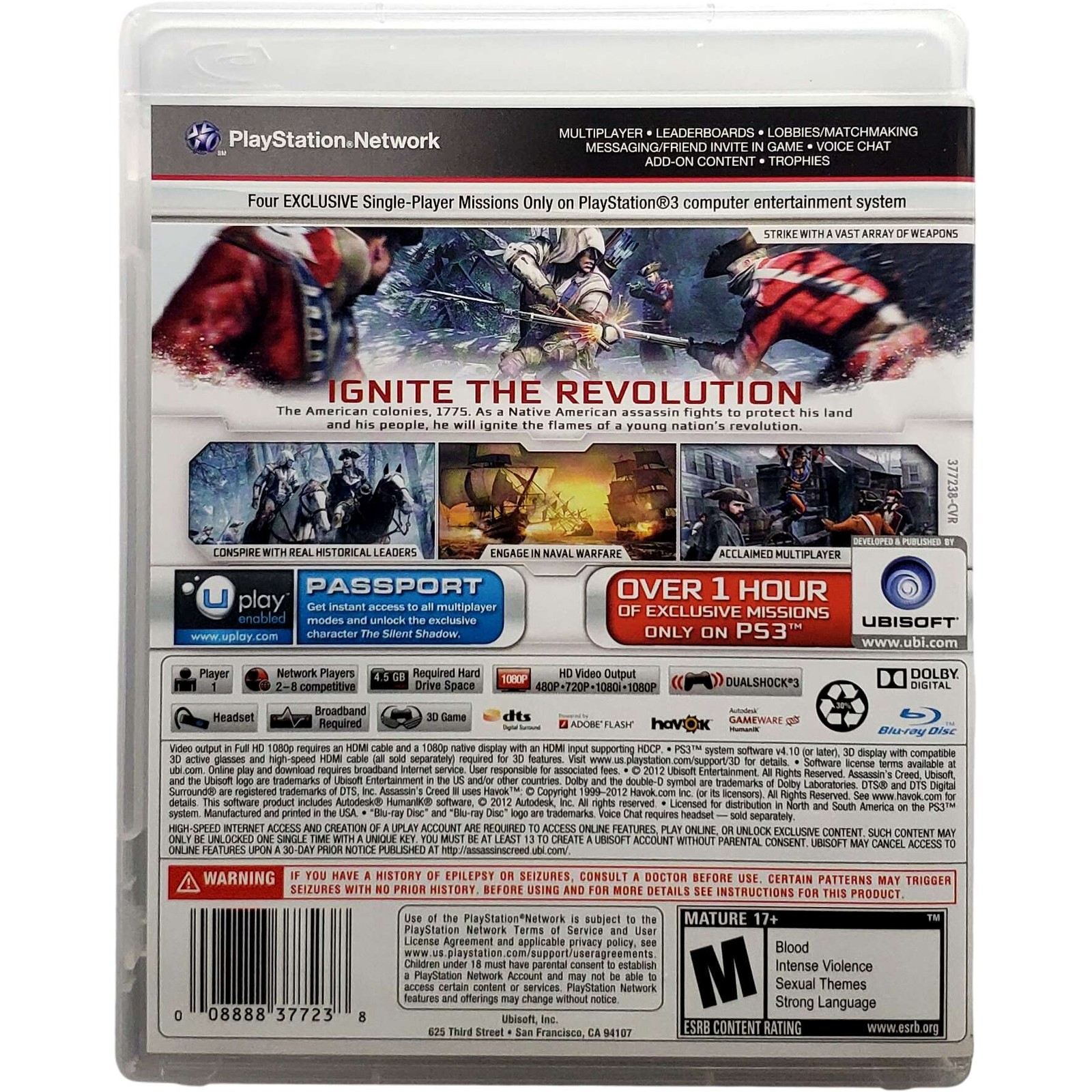 Assassin’s Creed III Walmart Edition – Sony Playstation 3 PS3 Tested