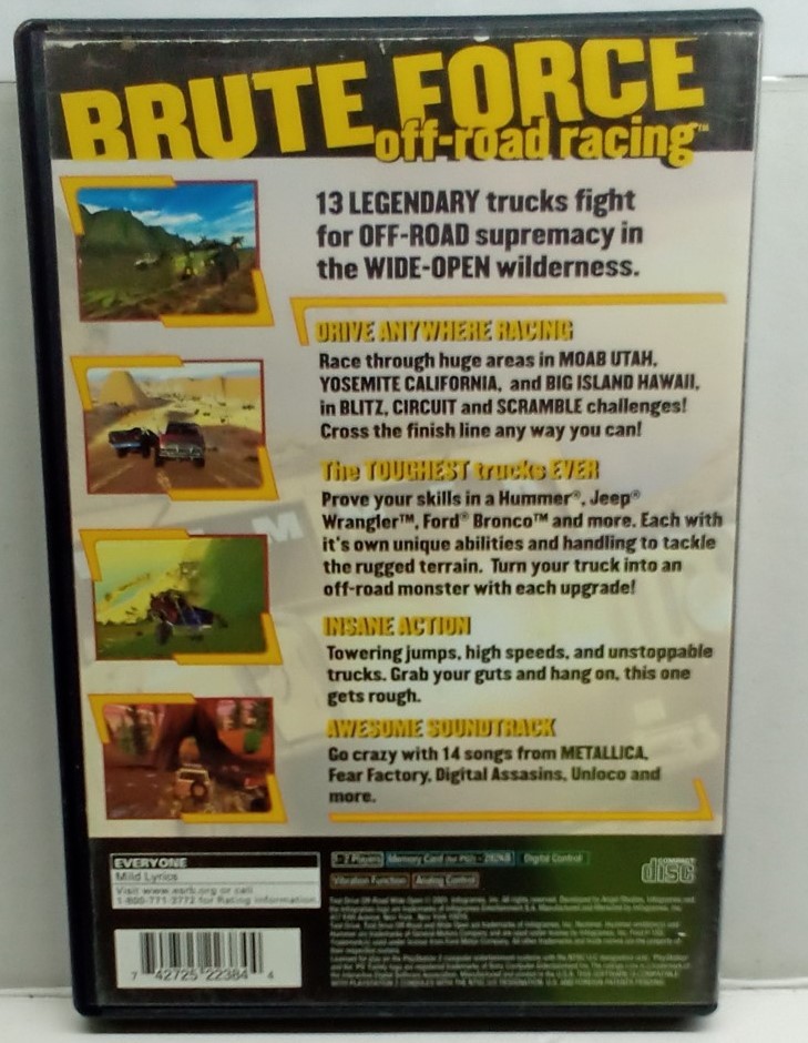 Test Drive Off-Road: Wide Open (PlayStation 2, 2001) Complete Tested Working