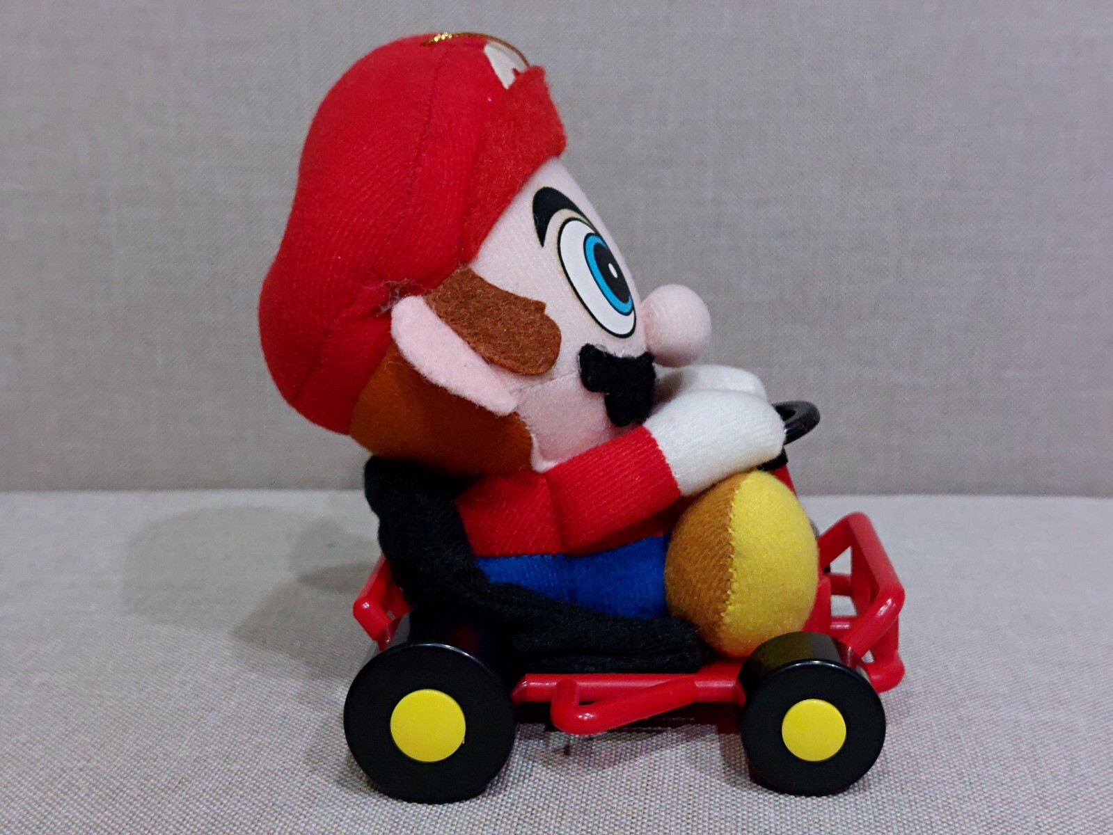 Super Mario Kart Mario Plush Doll Takara 1993 Vintage Toy Japan w/Tag 5.2in