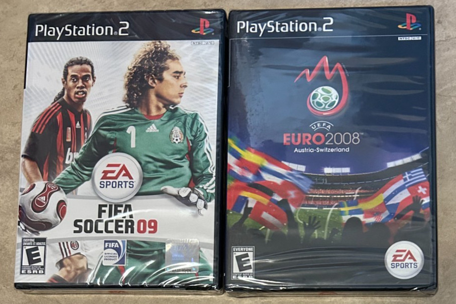 LOT 2 Sony PlayStation 2 PS2 FIFA Soccer 09 UEFA Euro 2008 NEW factory sealed