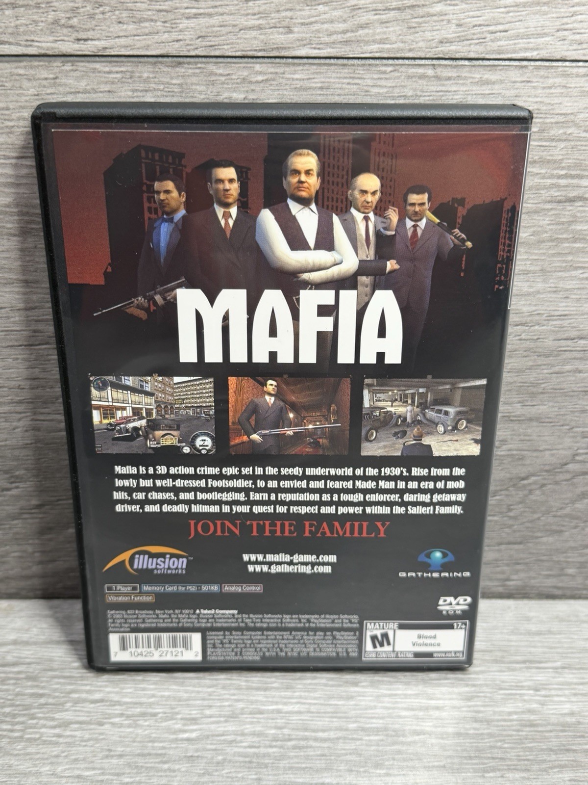 Mafia NM💿! NO MANUAL PlayStation 2 PS2 + Refurbished + 1 Year Warranty