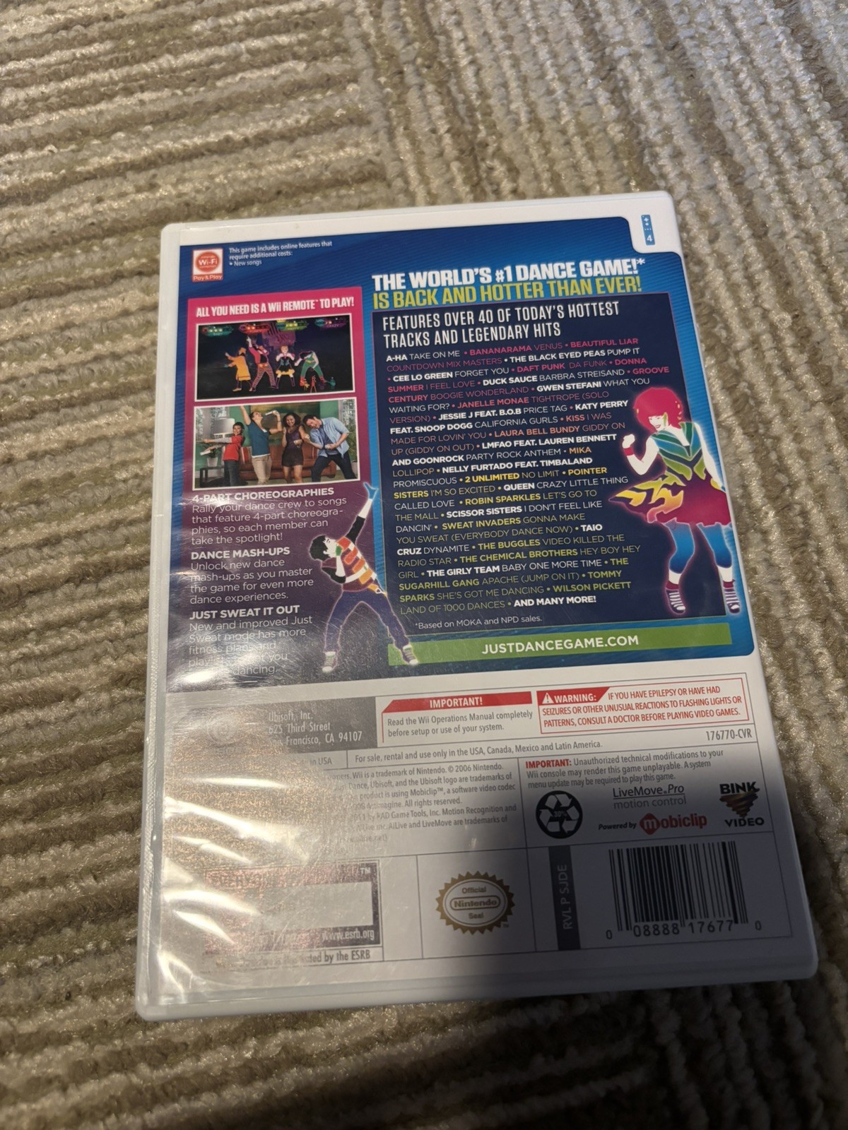 Just Dance 1, 2, 3, 4 (Wii Bundle) – tested in good condition