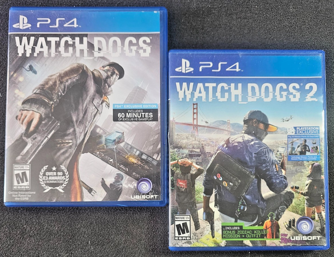 WATCH DOGS and WATCH DOGS 2 – PlayStation 4 -UBISOF – PS4 Video Games (BUNDLE)