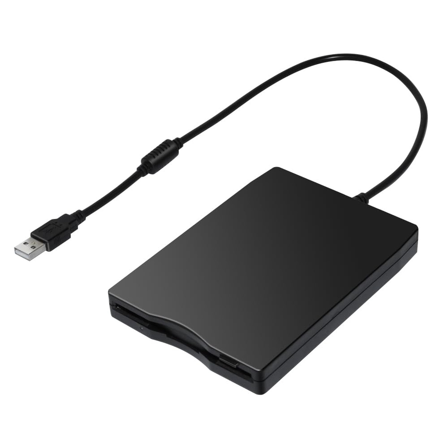 BT-144 Slim Black USB External Floppy Disk Drive, Plug & Play, USB Powered