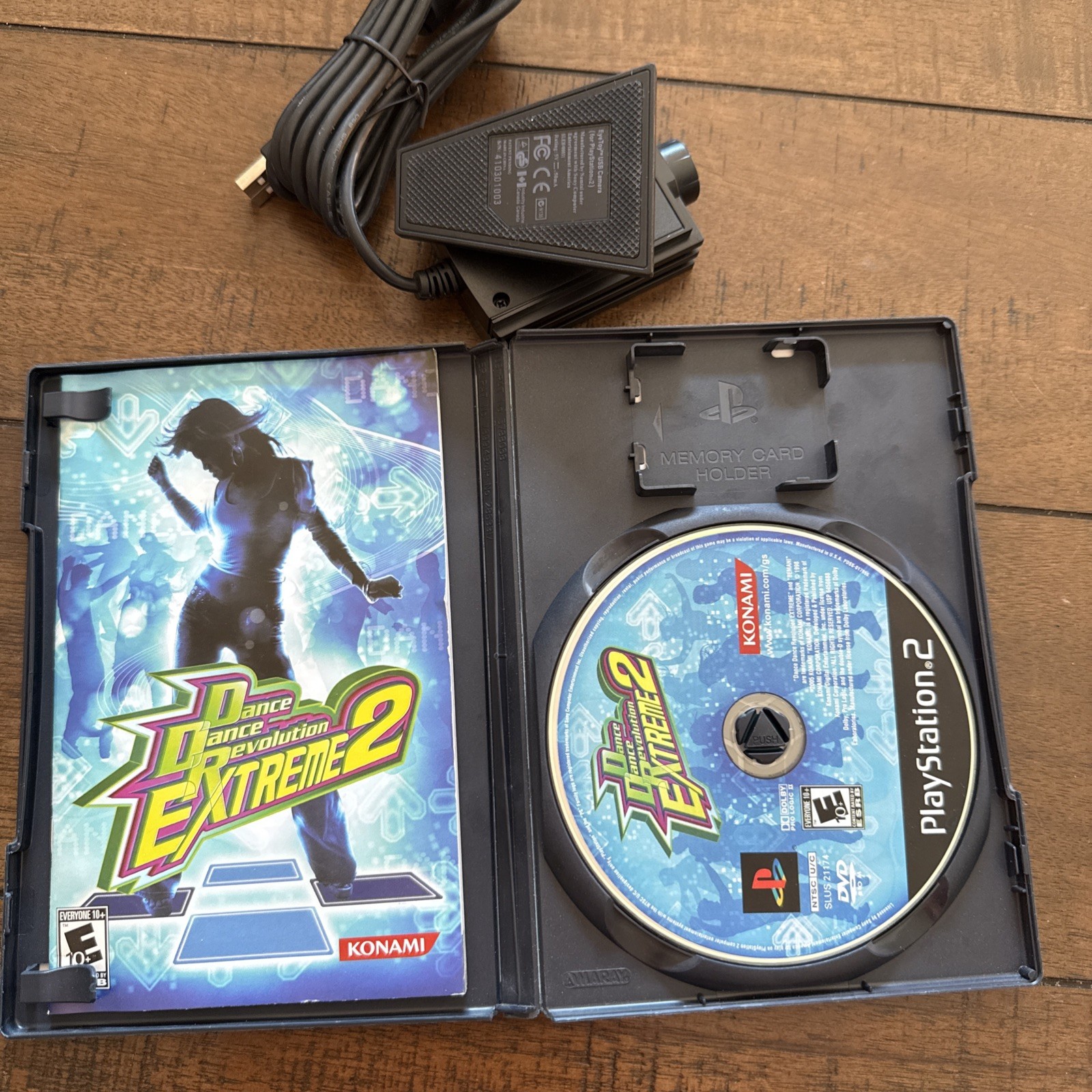PS2 Dance Dance Revolution Extreme 2CIB -W EyeToy Camera – All Tested & Working!