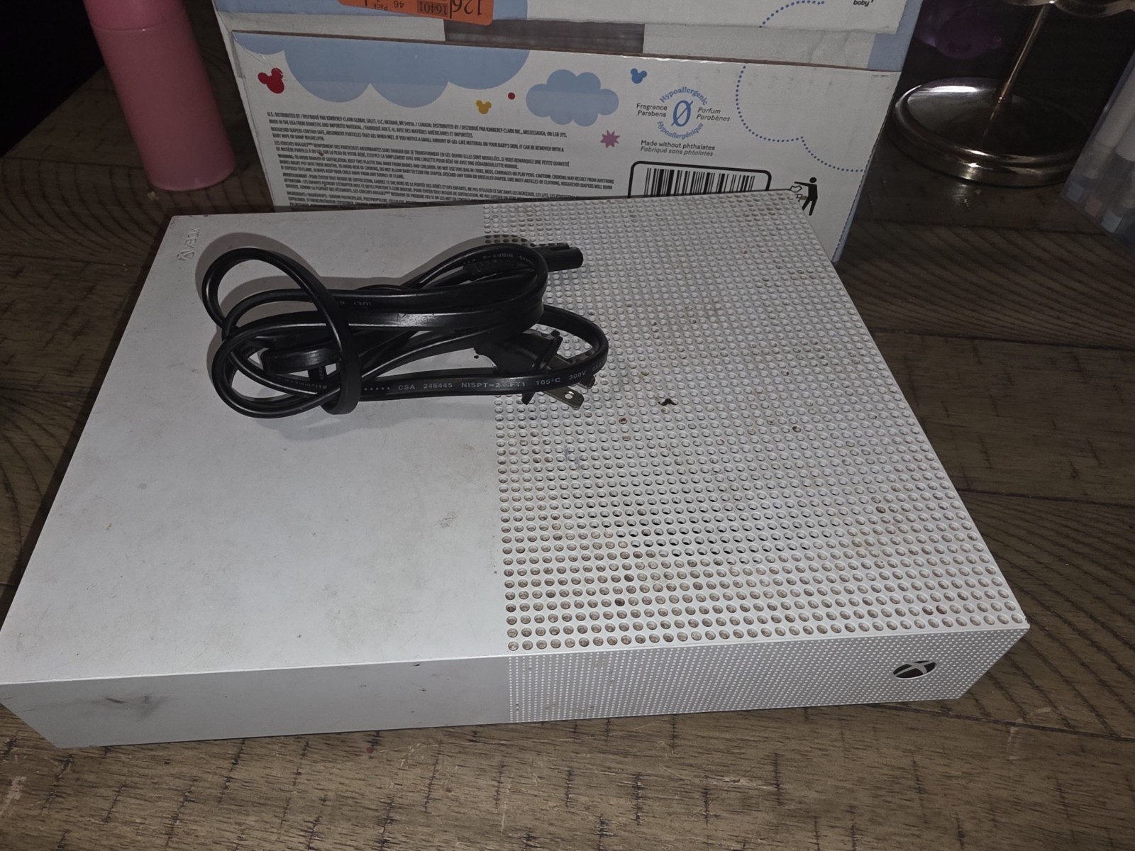 Microsoft Xbox One S 500GB – White CONSOLE & POWER CORD ONLY, Tested