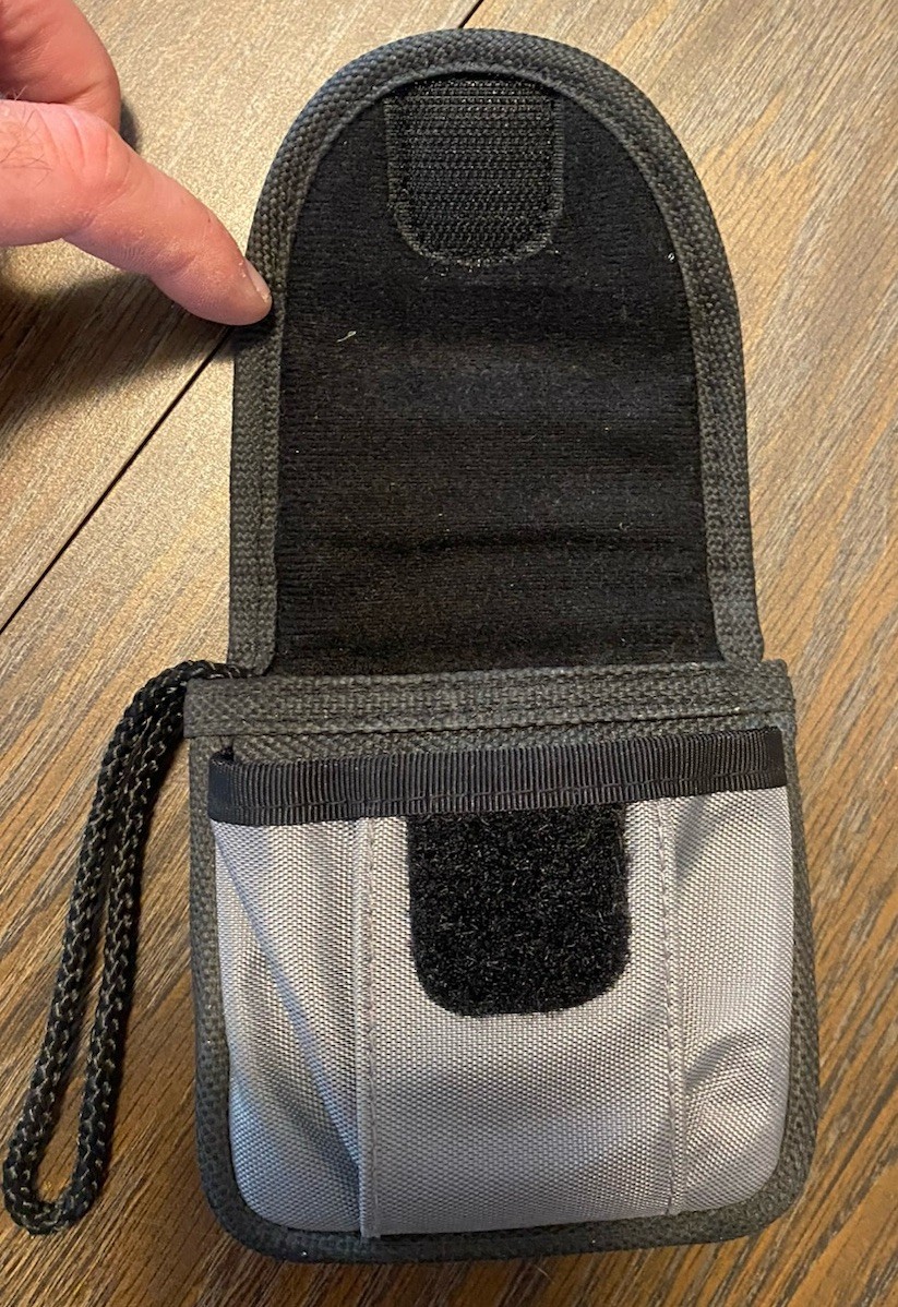 Official Nintendo Gameboy Advance GBA SP Case Square Pouch Light Gray Hoop/Loop