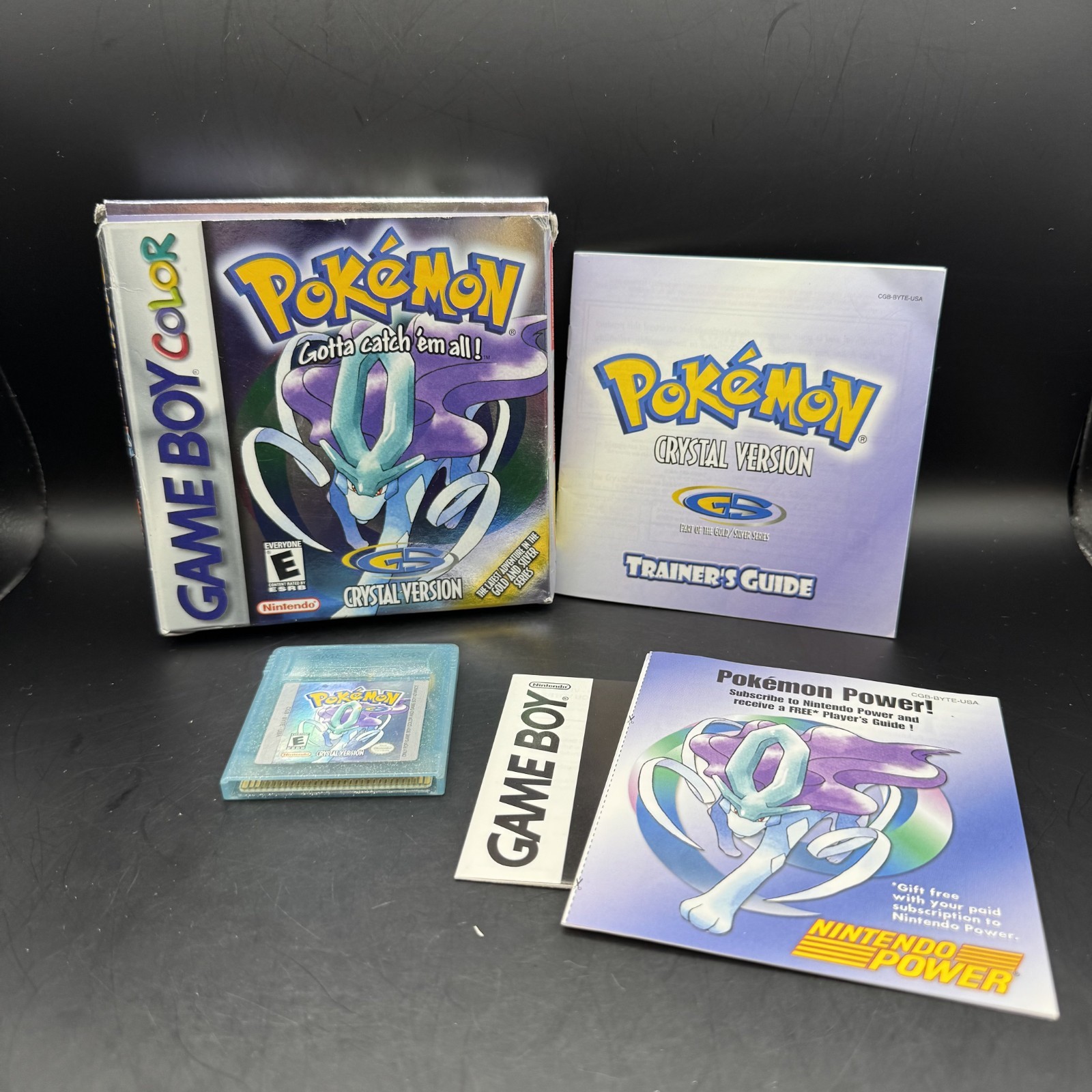 Pokemon Crystal Version (Gameboy Color, 2001) COMPLETE IN BOX (CIB) Tested!