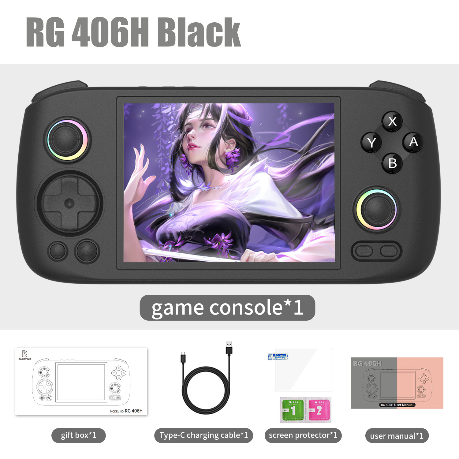 ANBERNIC RG 406H Retro Handheld Game Console Android 13 RG406H 4inch Video Games