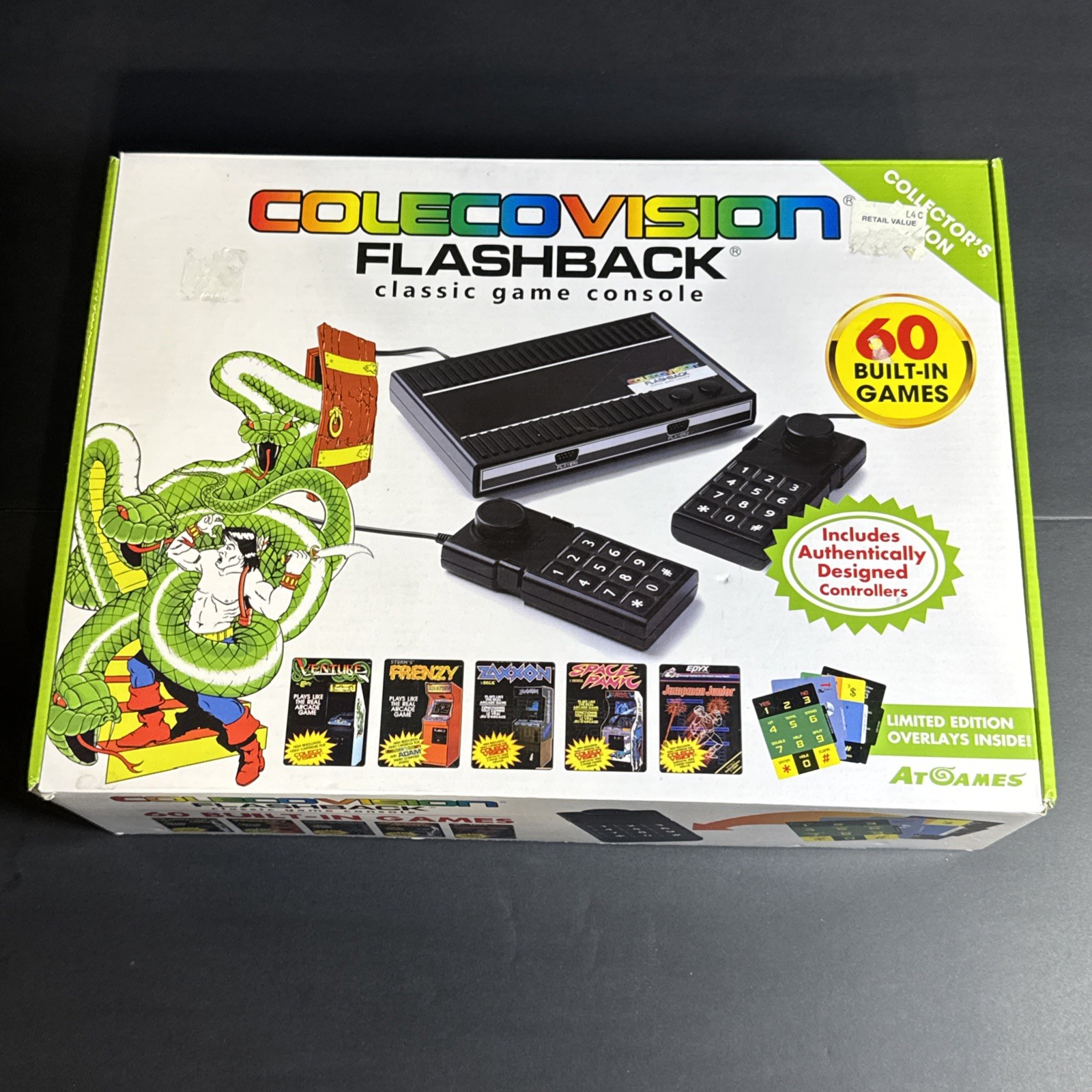 AtGames ColecoVision 32MB Black Game Console Open Box 60 Games Flashback Limited