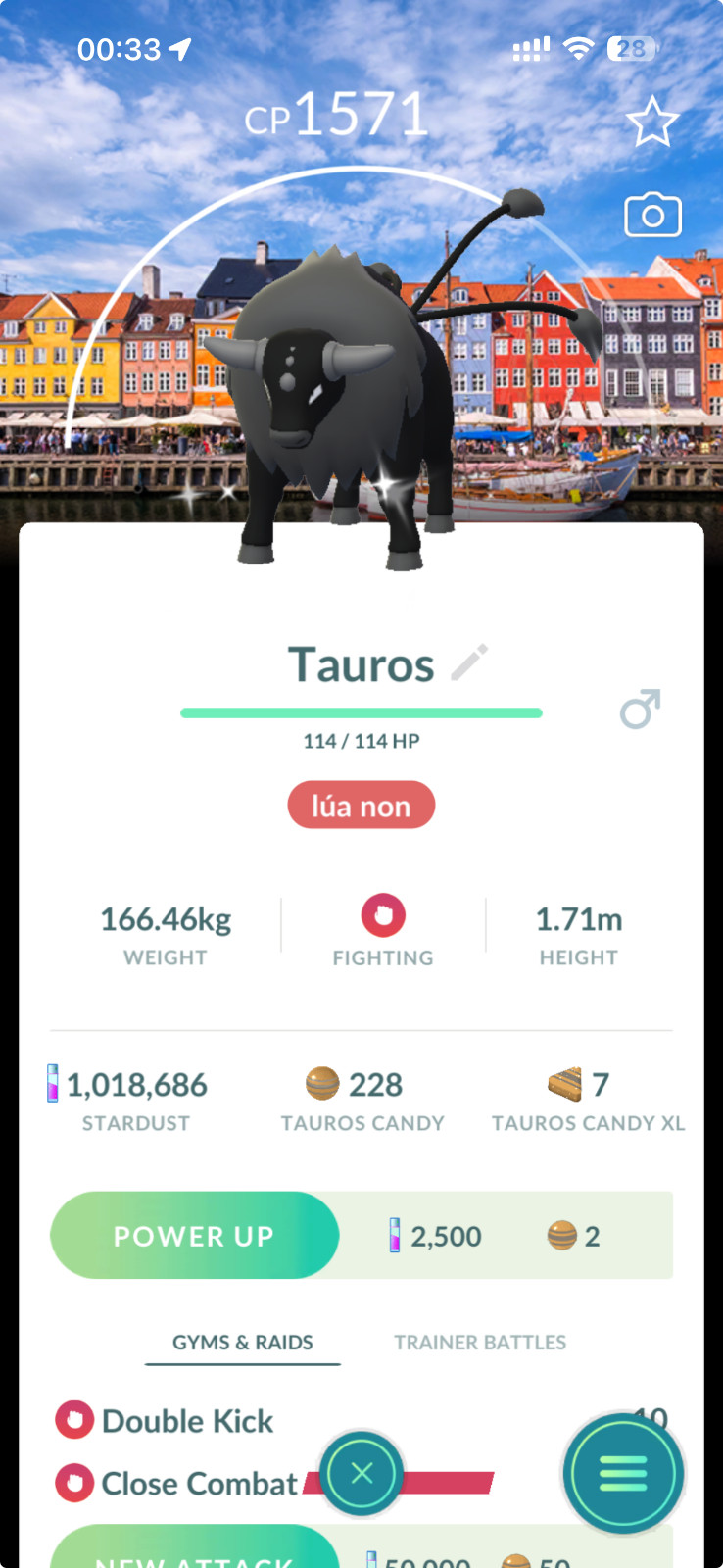 Pokémon Shiny Tauros Copenhagen background Go Fest 2026 – Trade20kStardust