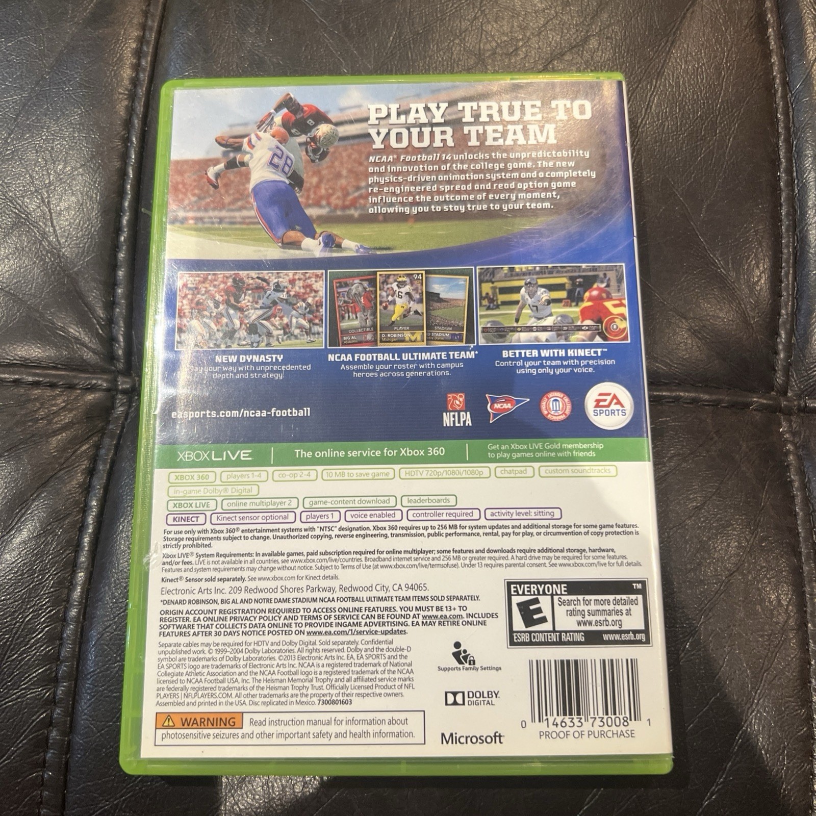 NCAA Football 14 (Microsoft Xbox 360, 2013) – Tested & Works!