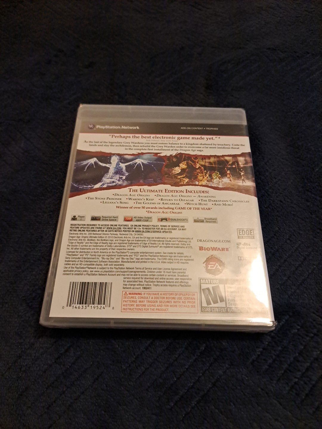 Dragon Age Origins Ultimate Edition Sony PlayStation 3 New Factory Sealed
