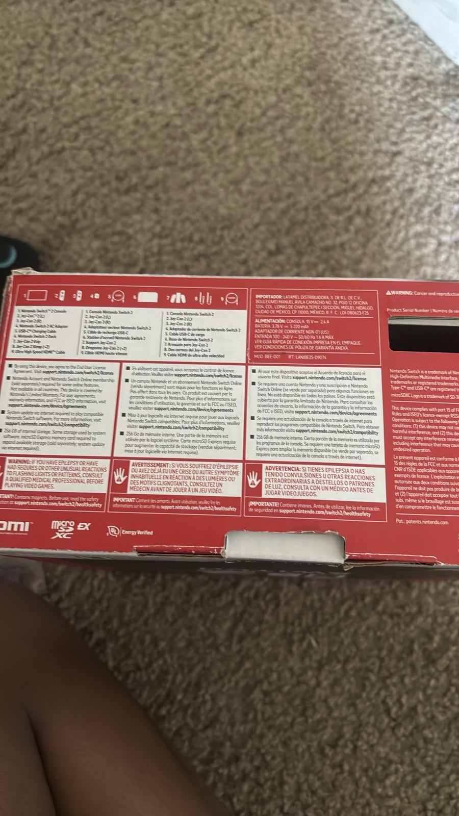 Nintendo Switch 2 Black Console 256GB 1080p Wi-Fi USB-C w/ Box