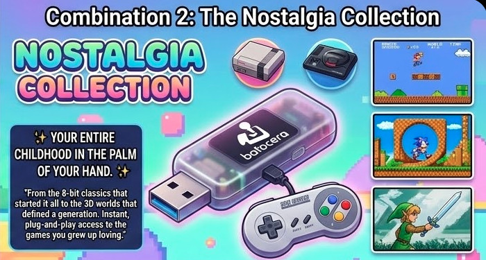Batocera Retro Gaming USB Drive – Plug & Play for Old and New Pc