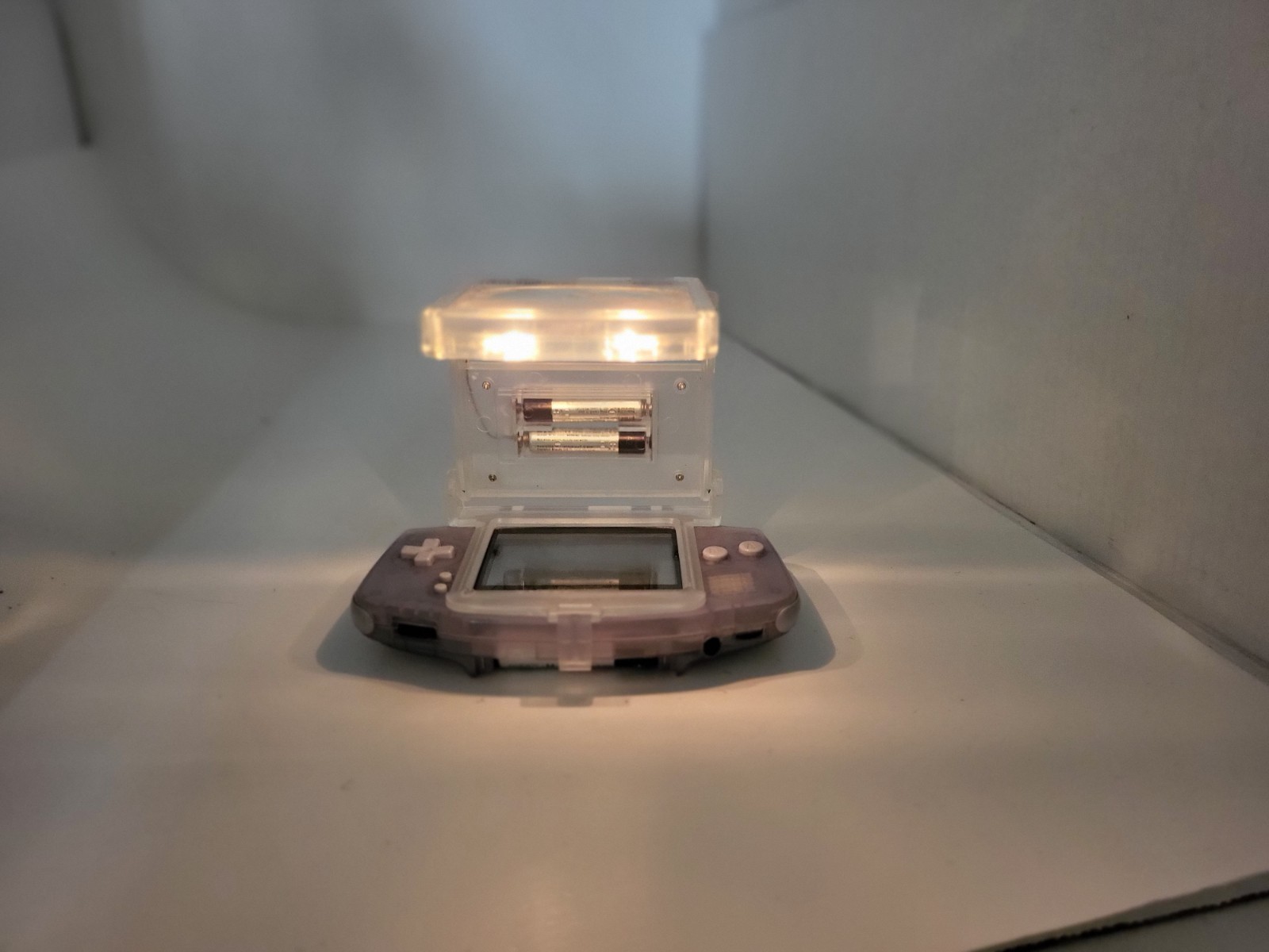 NEW Clear Purple LIGHT & MAGNIFIER for the Nintendo GameBoy Advance Console