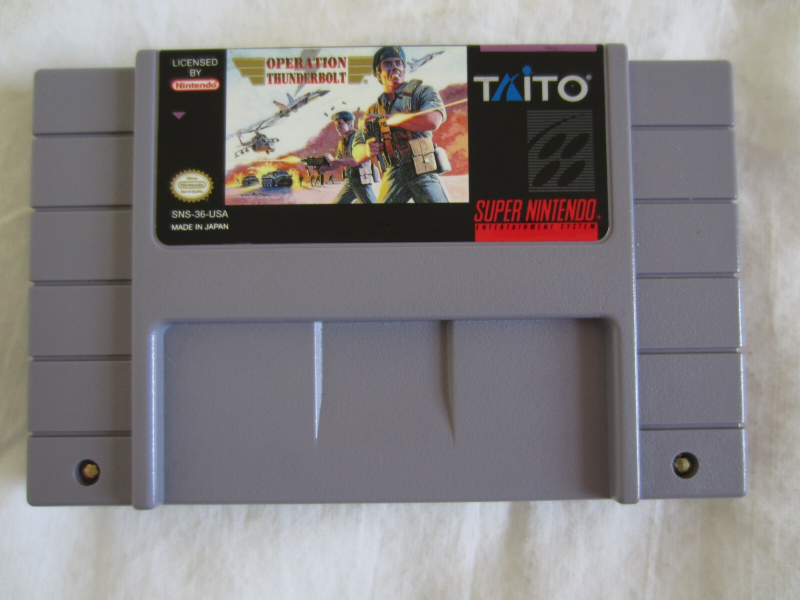 Operation Thunderbolt (SNES) Super Nintendo CIB Complete Box 1994 Taito RARE
