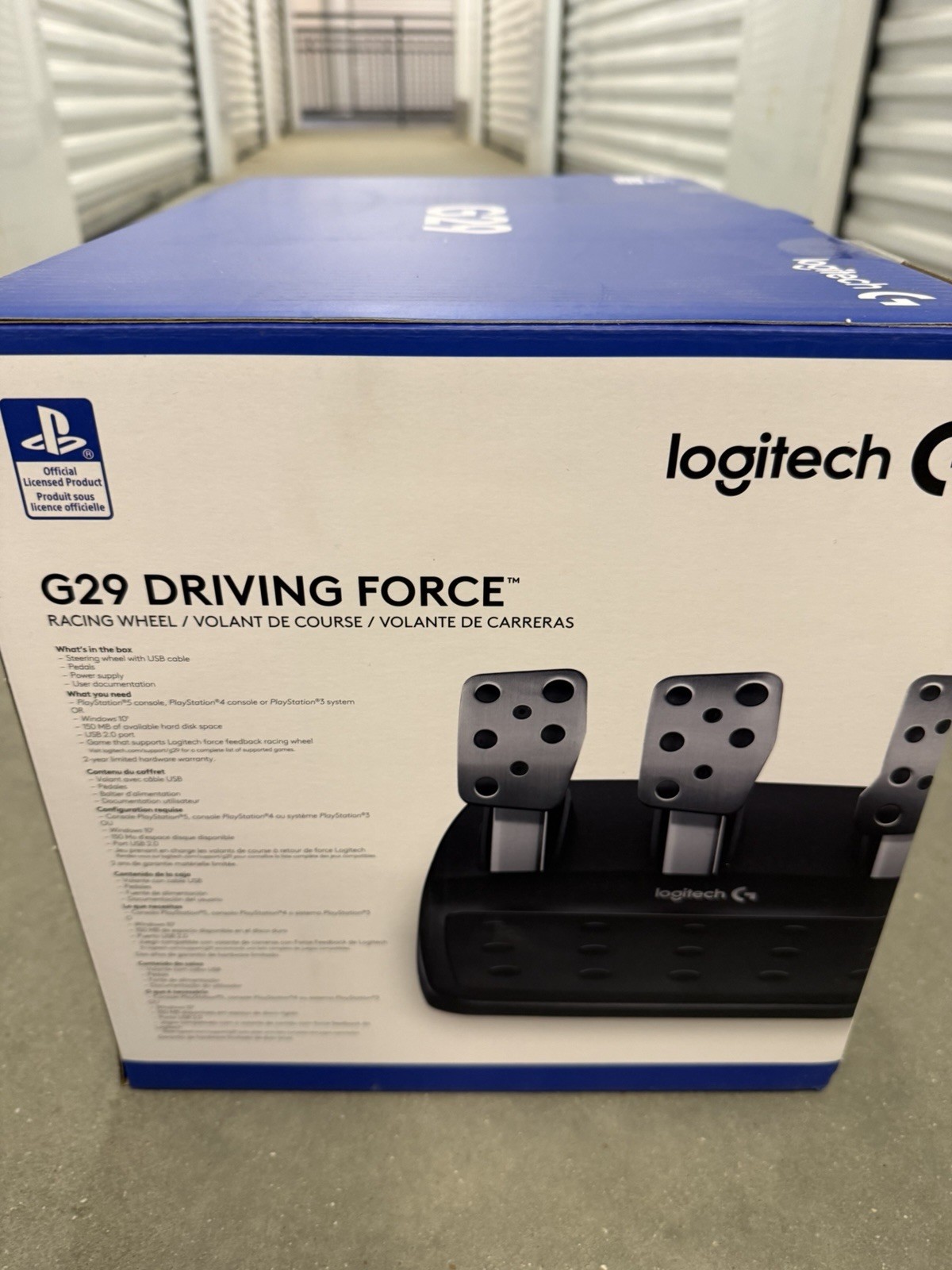 New Logitech G29 Driving Force Black 941-000110 Racing Wheel for PlayStation/PC