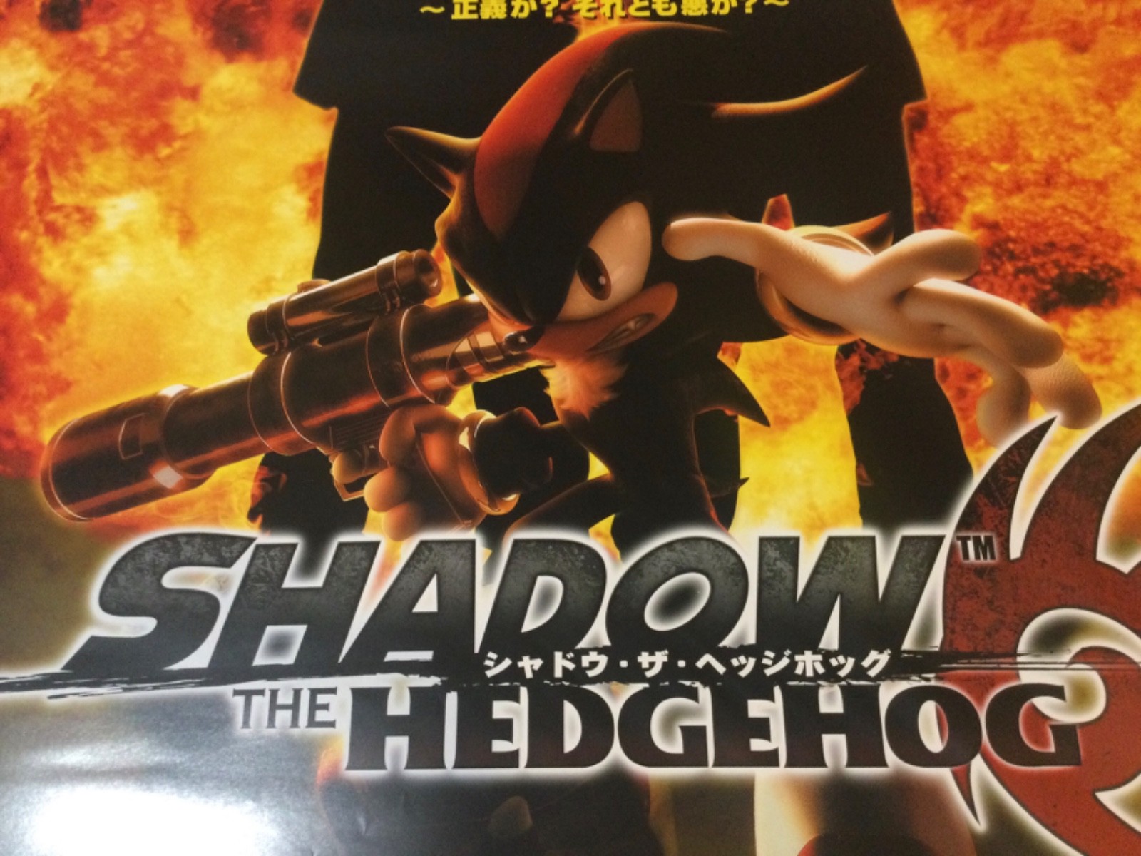 SHADOW THE HEDGEHOG Store Promo Poster Display PS2 Gamecube Xbox 2005 Sonic RARE