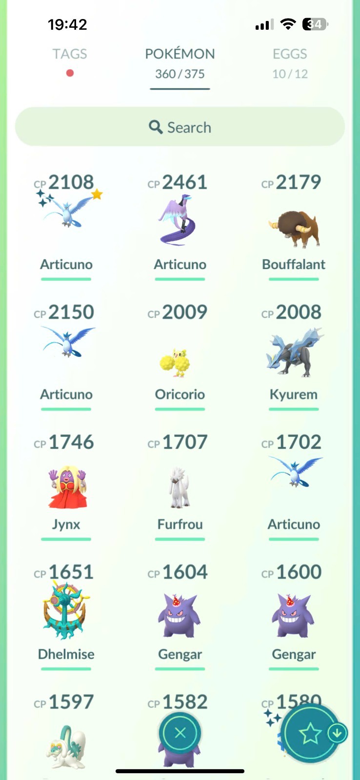 PoGo ✨ PokéPark KANTO Background – Shiny Articuno ✨Mini P.T.C 20k+ Stardust
