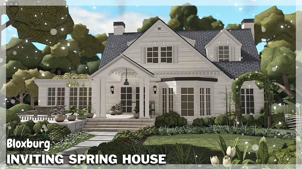 INVITING SPRING HOME BLOXBURG.CHECK DESCRIP.FAST BUILDER FOR AFFORDABLE PRICE