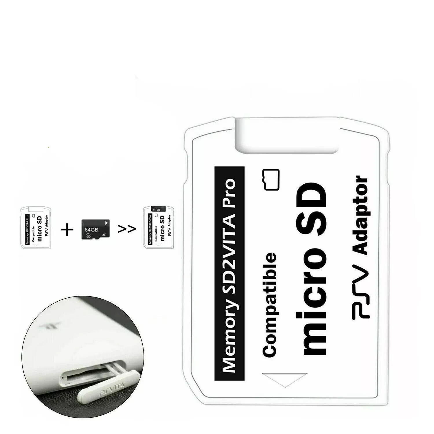 2X V7.0 SD2VITA Micro SD Support TF Memory Card 32GB 64GB 128GB 256GB For PSVita
