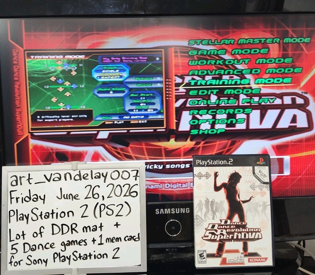 Dance Dance Revolution Mat + 5 Game Bundle For PlayStation 2 *VGC* CIB* Tested!